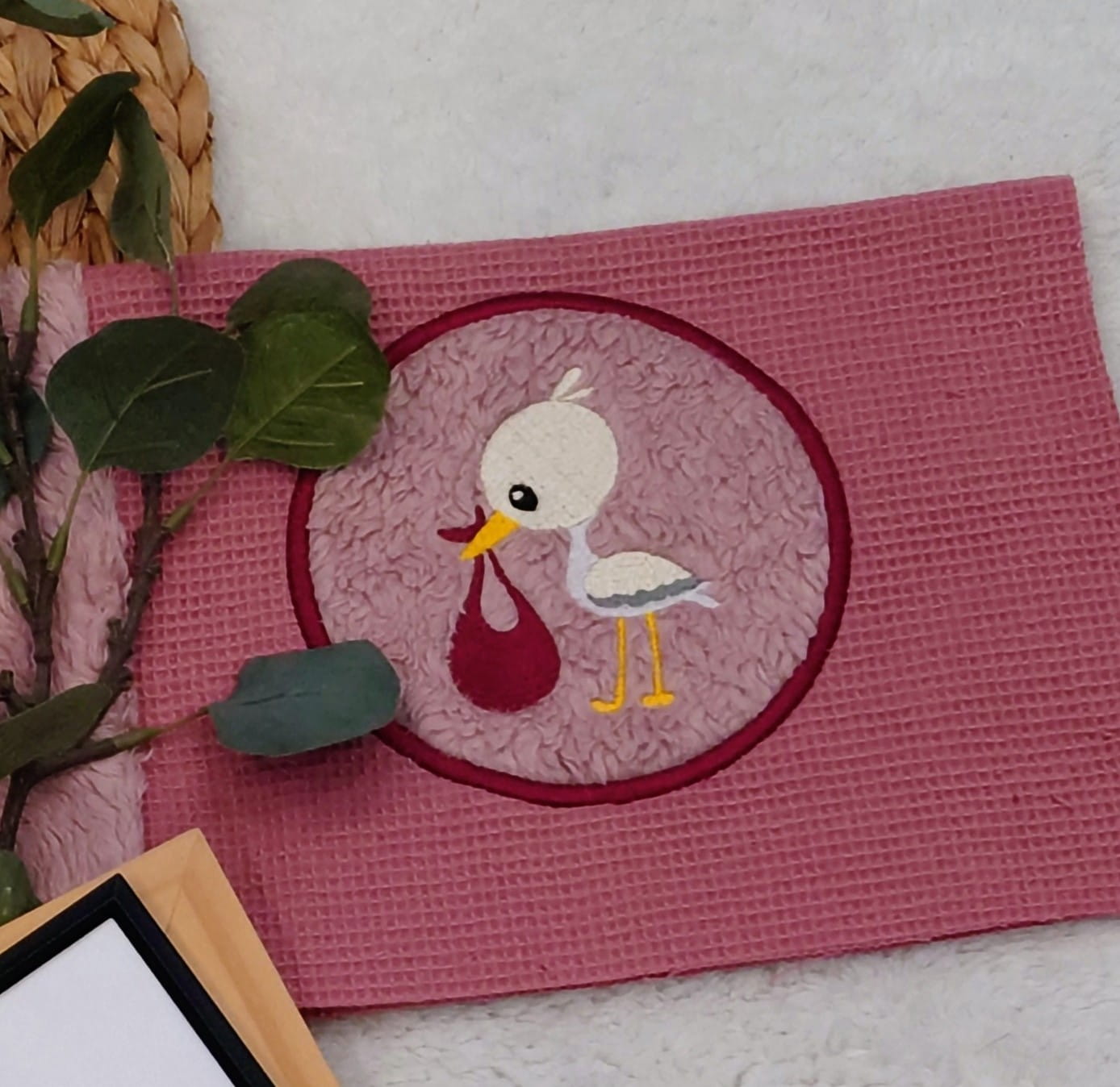 Kuschelkissen "Babybote Storch" – Bild 2