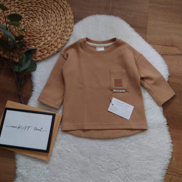 Waffelstrick-Pulli „Cozy Caramel“ 🤎🍂  - Gr. 74