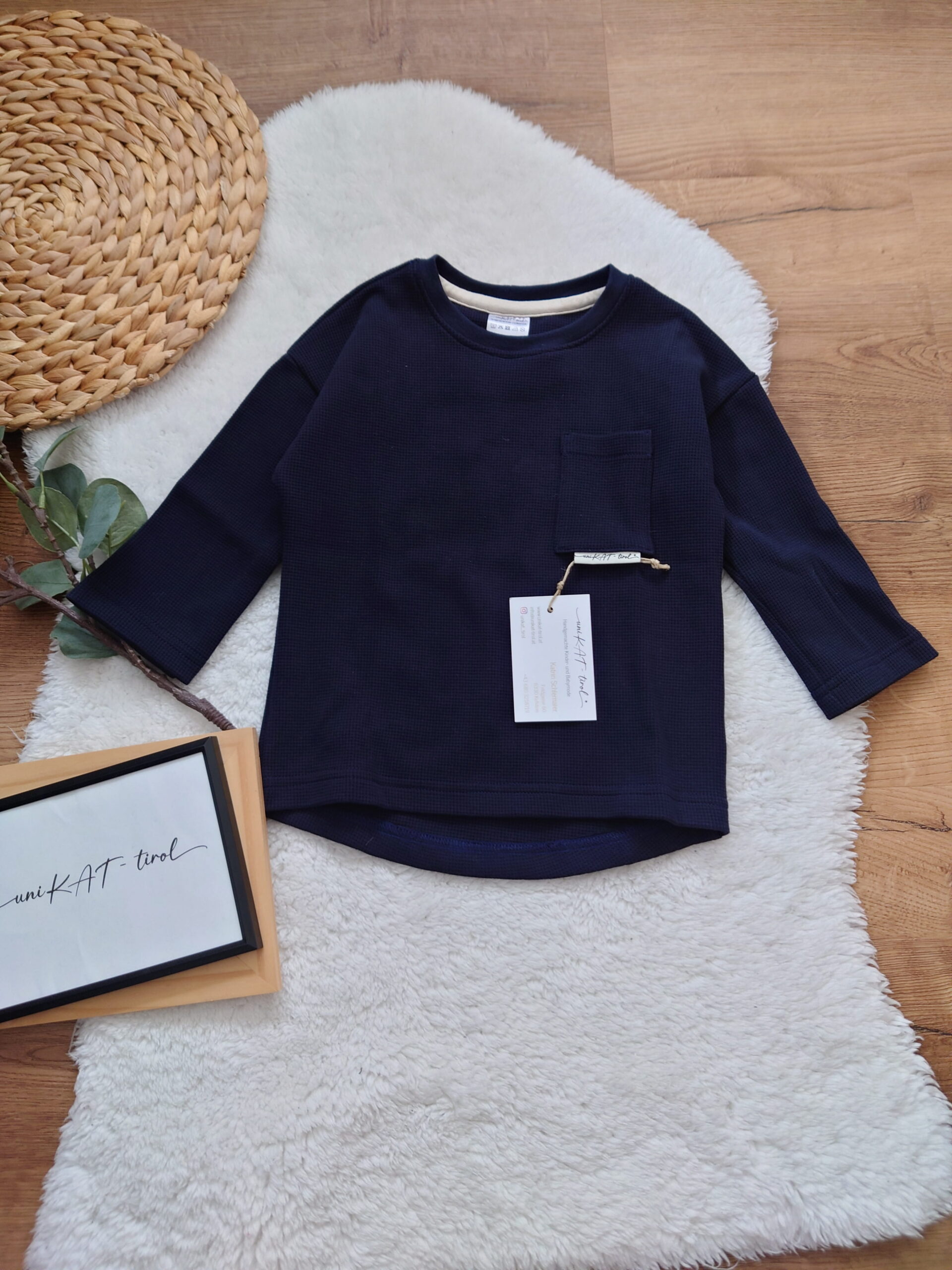 Waffelstrick-Pulli „Midnight Blue“ 💙🌙 - Gr. 86