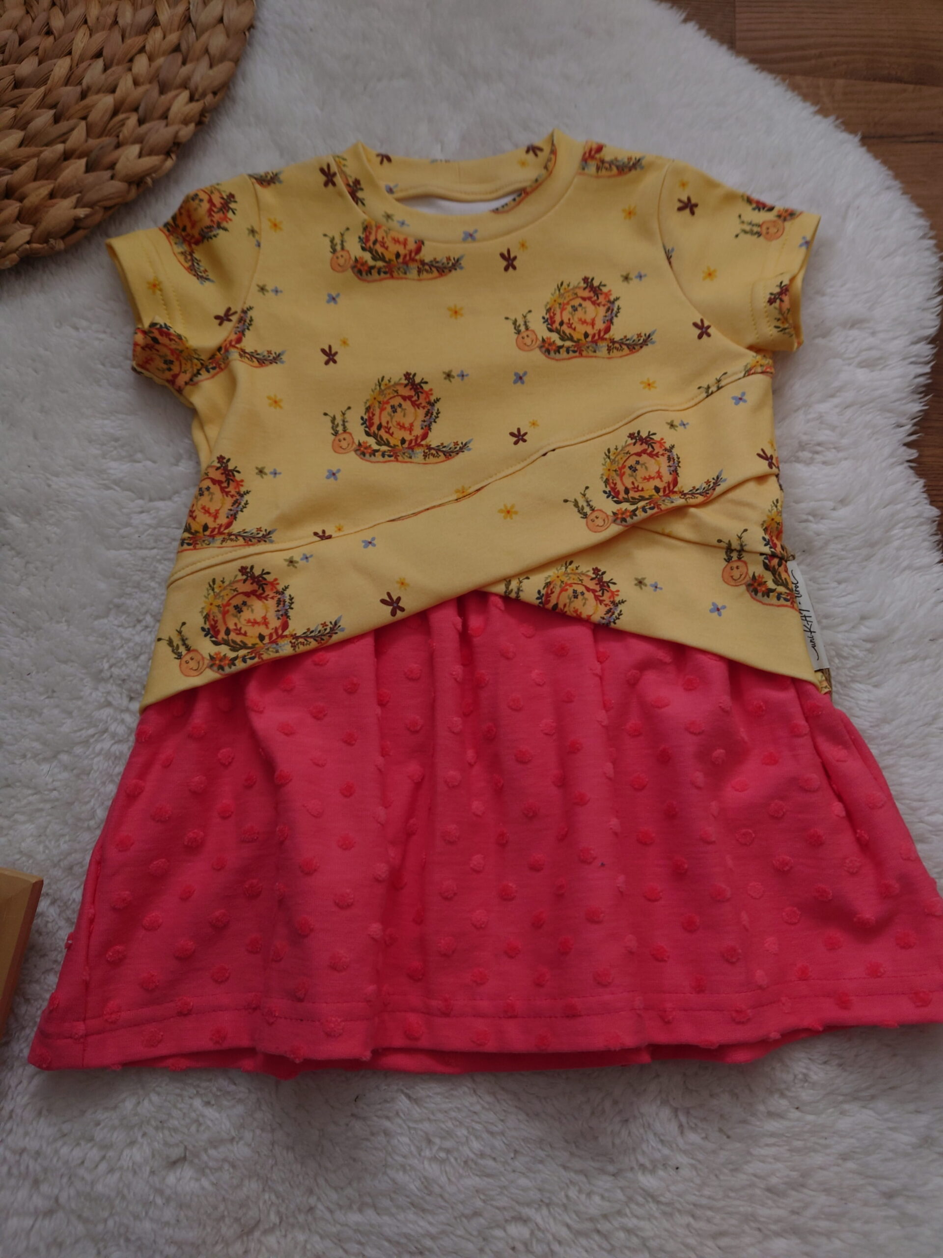 Jersey-Kleid „Schnecken-Zauber“ 🐌🌸 - Gr. 92 – Bild 2