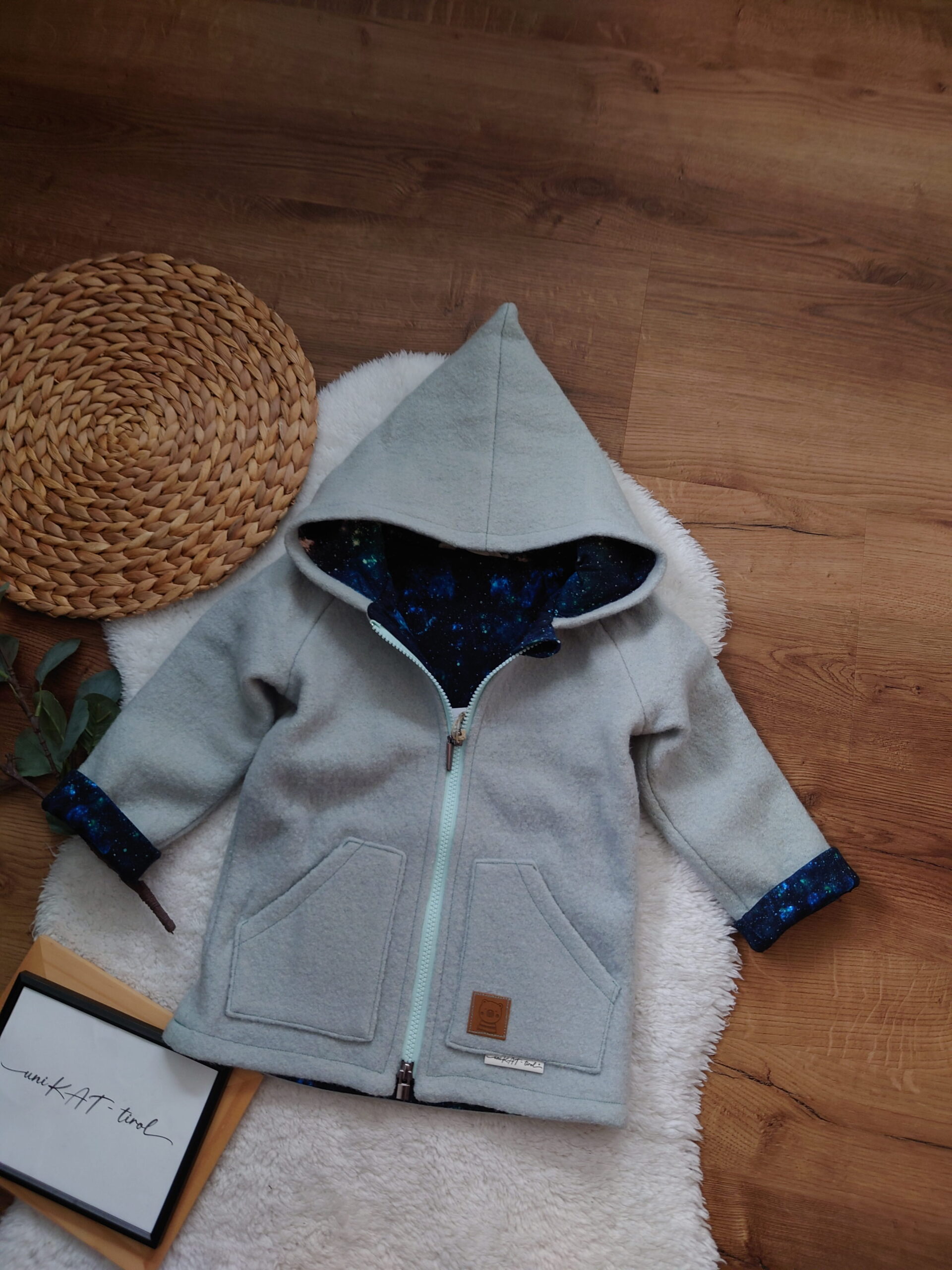 Walkjacke „Galaktischer Papagei“ 🌌🦜 - Gr. 98