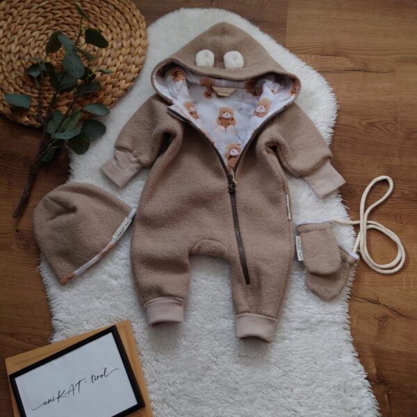 Premium Walkoverall-Set „Kleiner Kuschelbär“ 🐻🍂 - Gr. 56